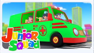 Junior Squad 🚑 Rodas Na Ambulância | 1 Hora de Músicas Infantis Educativas