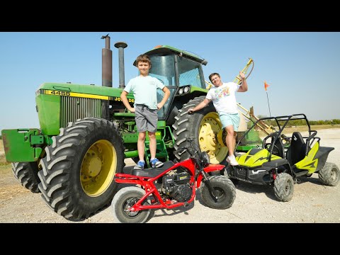 Finding Abandoned Tractors and Kids Trucks Compilation | Tractors for kids