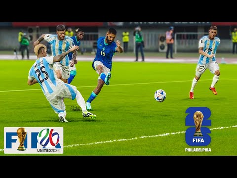 PES - Argentina vs Brazil FIFA World Cup 2026 - Full Match All Goals HD - Neymar Messi - Gameplay PC