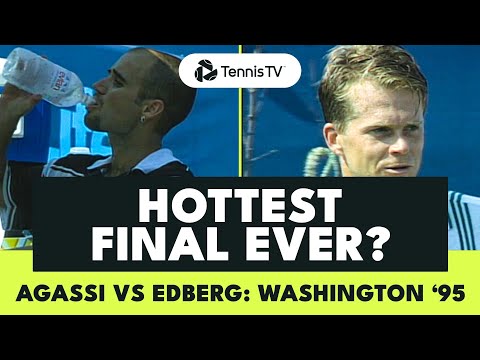 The Hottest Final Ever? 🥵 Andre Agassi vs Stefan Edberg | Washington 1995 Final Highlights