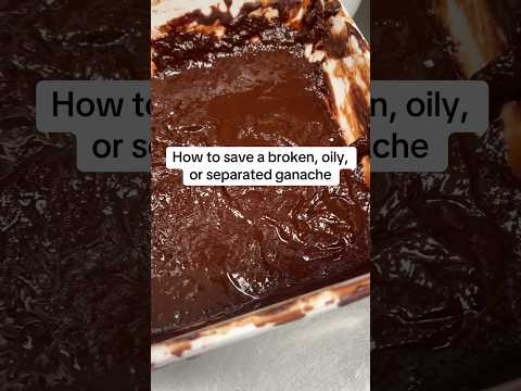 How to save a broken, oily, or separated ganache. #cake #caketip #ganachedechocolate