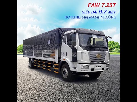 Xe tải FAW 7 tấn 25 thùng siêu dài 9m7 giao ngay