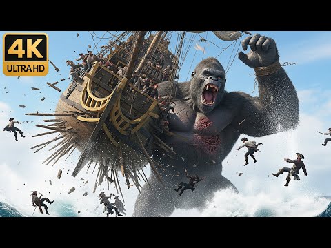 King Kong vs Caribbean Pirates: The Savage Skull Island Battle!