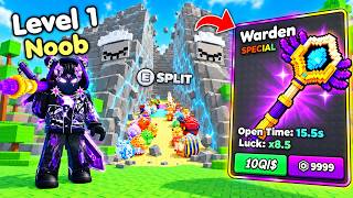 Starting Over as NOOB with OP SECRET in Split Mountain For Eggs! (Roblox)