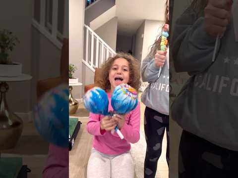 Big lollipop surprise  - funny sisters
