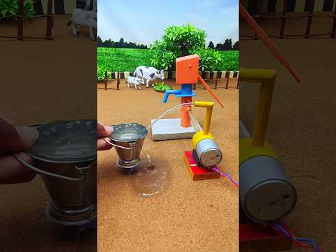 mini hand pump project with Supply motor mini tractor video drinks for cow farm #waterpump #ytshor