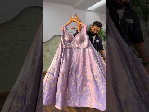 Beautiful Pastel Purple color Sequence Embroidery work Lehenga choli for Wedding Function
