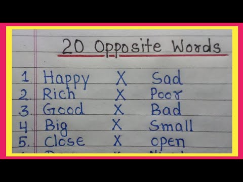 20 opposite words | 20 opposite words in english | opposite words in english | opposite words 20