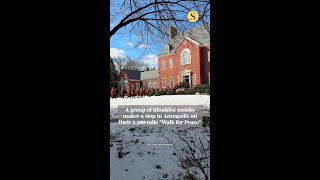 A group of Bhuddist monks makes a stop in Annapolis on their 2,300-mile "Walk for Peace"