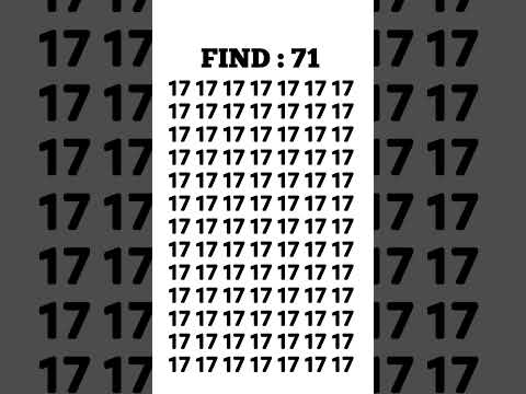 Find the odd number 👉 71 within 5 second #shorts