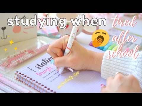 How to be productive after school when tired ✨😴 study tips