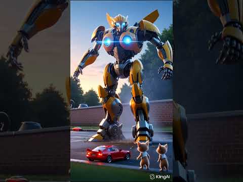Poor Kitten vs Rich Bullies — Transformer Saves Him | Inspirational Short #cat #pixarstyle