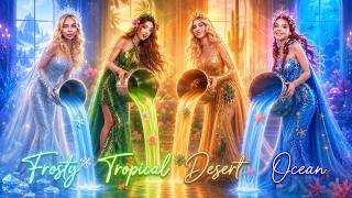 ¡Cuatro Chicas Clima en la Vida Real! Chica Tropical, Chica Hielo, Chica Océano y Chica Desierto