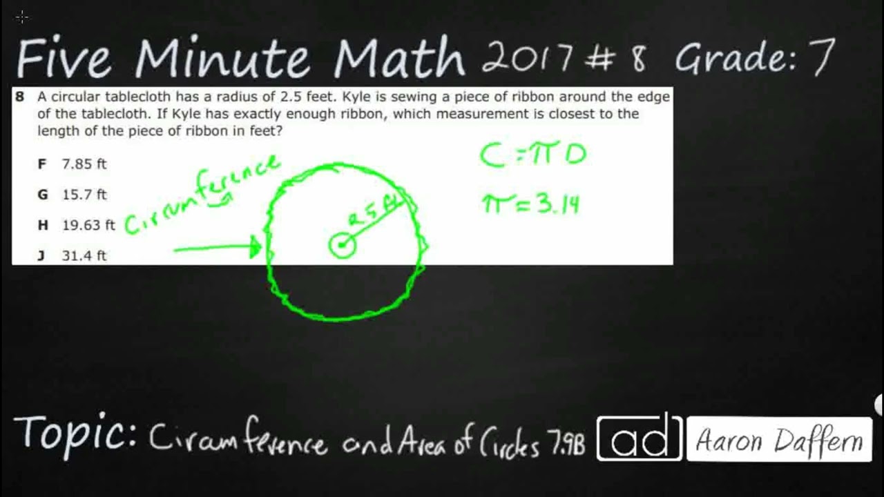 Circumference and Area of Circles Practice