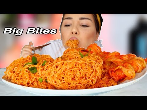 KIMCHI NOODLES (BIG BITES) 먹방 MUKBANG