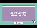 Adding and Subtracting Rational Numbers: Key Concepts