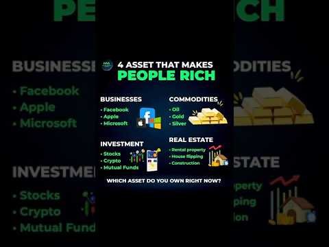 4 Assets That Makes People Rich 🤑💰 #assets #ideas #howtogetrich #learningskills #money #richmindset