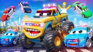 Simpson Monster Truck Heist Ends in Epic Police Chase 😱 | Hero Cars City Adventures