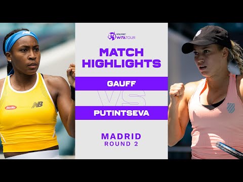 Coco Gauff vs. Yulia Putintseva | 2022 Madrid Round 2 | WTA Match Highlights