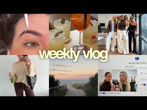 weekly vlog 💌 eofy lunch, brow and lash app, meetings + makeup 💄🌟
