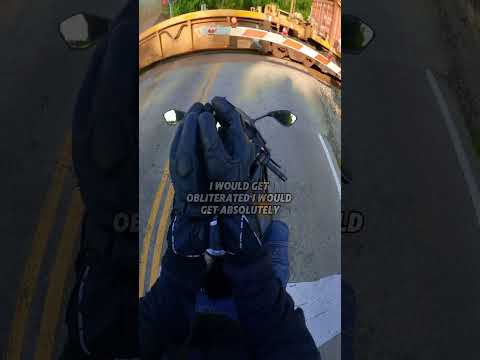 Biker finds cool train #zx6r #bikerboy #booktok #biketok #motorcycle #600cc #gopro