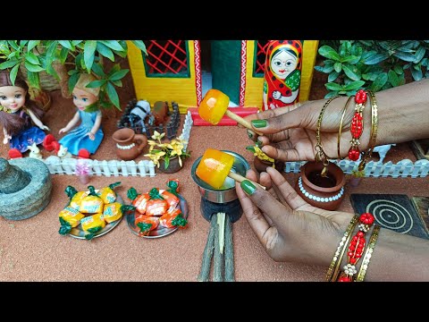 Miniature Popsicles | Mango Bite & Orange Bite Popsicles Recipe | Miniature housewife | Tiny Food |