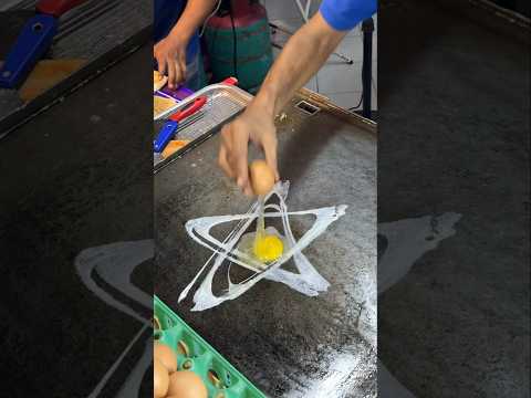 This Egg Art Turns Into a Burger?! Street Food Magic!