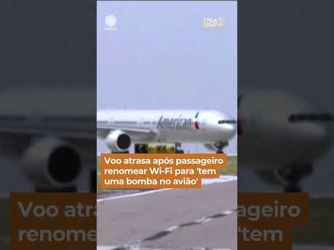 Voo atrasa após passageiro renomear Wi-Fi para “tem uma bomba no avião” #Shorts #FalaBrasil