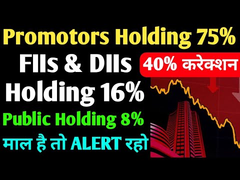 40% करेक्शन, Promotors Holding 75%, FIIs & DIIs Holding 16%, Public Holding 8%, Fine Organics Stock,