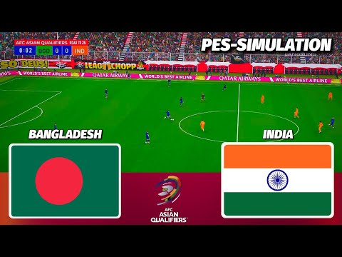 LIVE🔴| BANGLADESH vs INDIA - AFC Asian Cup Qualifiers || PES 21 Simulation