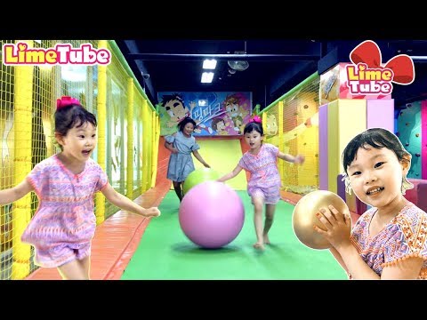 [라임송 뮤직비디오]점핑파크에 가다! 방방이와 거대공 장난감 놀이 로보카폴리 음료수 먹방 인기동요 Jumping pool playground |LimeTube & Toy 라임튜브