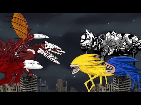 The Infected Sky VS Shin Sonic, VS Gorefield - Animation Drawing Cartoon 2