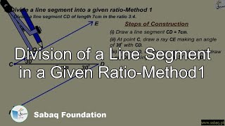 Division of a Line Segment in a Given Ratio-Method1