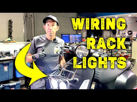 Wiring Driving Lights on the Cuppini Rally Rack for Vespa GTS