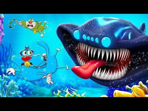 Roblox Oggy Found Huge Sea Monster Under The Water With Jack