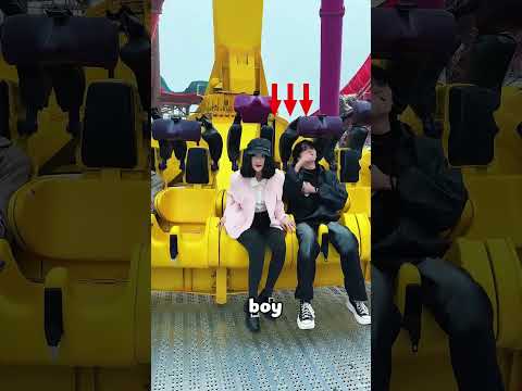 The boy and girl managed to hold hands