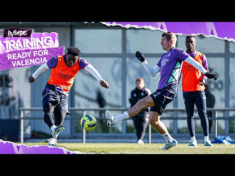 AMAZING GOALS IN TRAINING BEFORE REAL MADRID vs VALENCIA