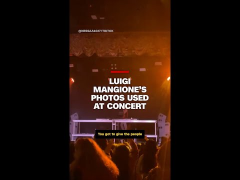 DJ uses photos of Luigi Mangione during concert