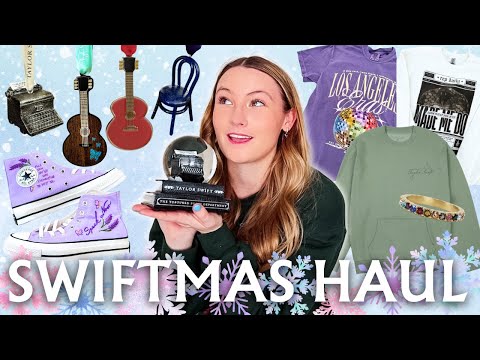 Taylor Swift Holiday Merch Haul ❤️🎄✨ SWIFTMAS VLOG & decorating my Eras Christmas Tree