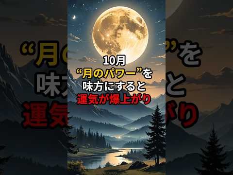 10月“月のパワー”を味方にすると運気が爆上がり #今日から開運 #開運 #スピリチュアル #運気アップ #潜在意識 #幸運 #幸運体質 #shorts
