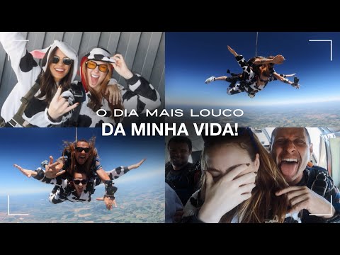 VENCI O MEDO E SALTEI DE PARAQUEDAS! | vlog