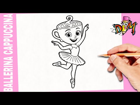 Como Dibujar a Ballerina Cappuccina - Italian Braincot | paso a paso | how to draw