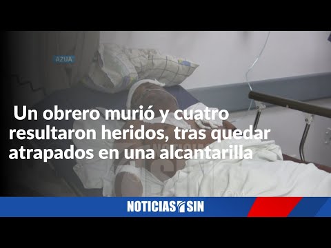 Obreros quedan atrapados en alcantarilla