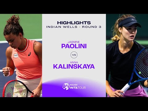 Jasmine Paolini vs. Anna Kalinskaya  | 2024 Indian Wells Round 3 | WTA Match Highlights