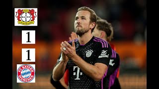 ملخص مباراة بايرن ميونخ وباير ليفركوزن 1-1 اليوم  اهداف مباراة بايرن ميزنخ وليفركوزن اليوم