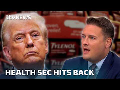 UK Health Secretary hits out at Trump's paracetamol-autism comments | ITV News