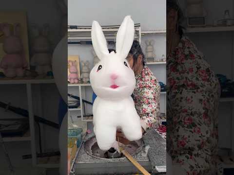 Practice of making Cotton candy rabbits