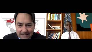 Secretary-General of Commonwealth Parliamentary Association, Stephen Twigg with KCFR's Yannick Tona