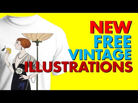 NEW Free Vintage Illustrations!  Free For Commercial Use – Print on Demand
