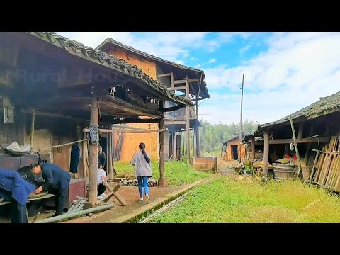 A woman bought an old wooden house in the countryside and successfully renovated it